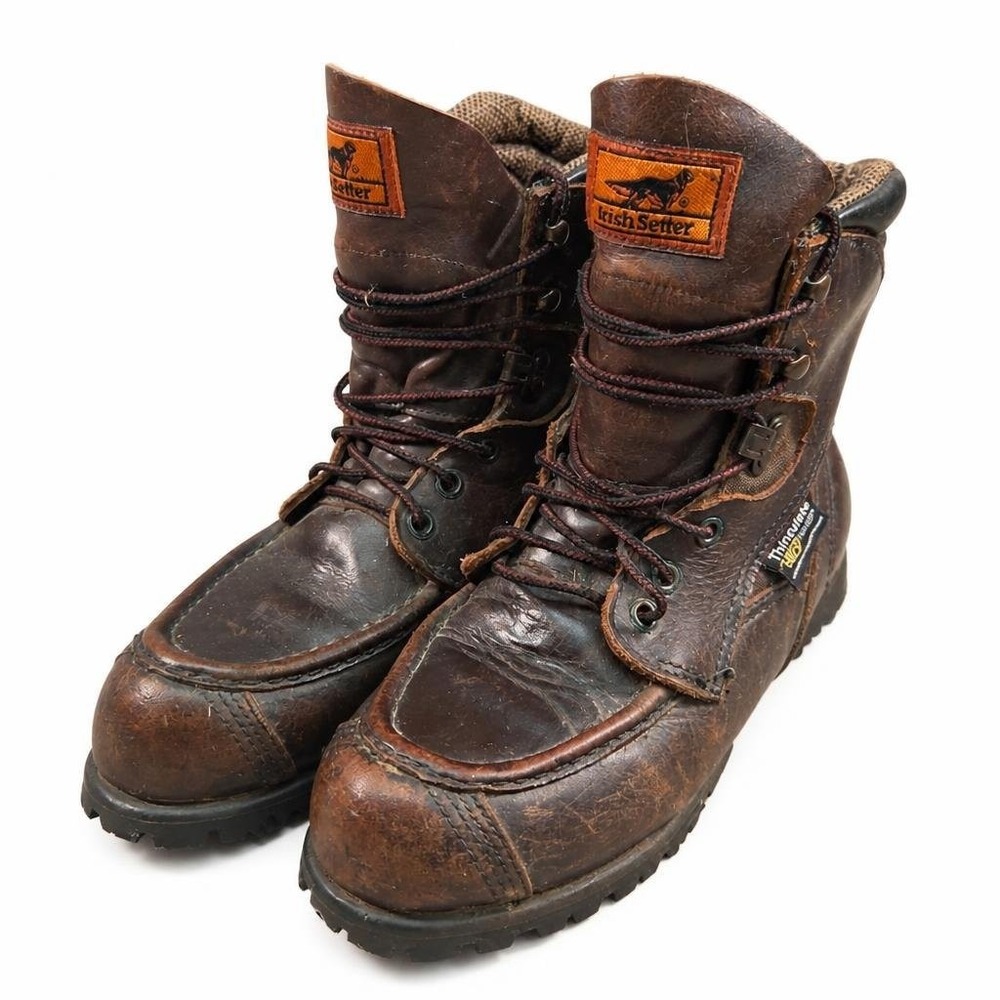 Irish Setter Boot Mens 8 Brown Leather Red Wing Moc Toe GORE-TEX Thinsulate Hike